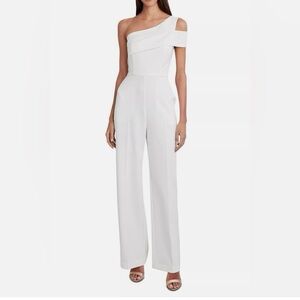 BCBGMaxAzria White Asymmetrical Jumpsuit